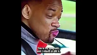 Will Smith eating spaghetti while racing