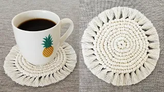 DIY como hacer POSAVASOS en MACRAME (paso a paso) | DIY Macrame Coasters