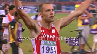 Dai Greene wins gold for Wales in 400m Hurdle at Commonwealth 2010