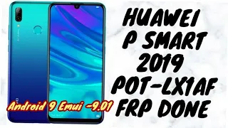 Huawei P Smart 2019 (Pot-Lx1af) Google Frp Bypass Android 9 Without Pc