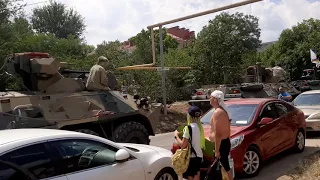 Пробки в Севастополе после парада на день ВМФ