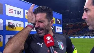 Buffon crying hard after italy and sweden match | italy not qualified to world cup 2018