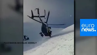 WATCH: Extraordinary helicopter rescue in the French Alps
