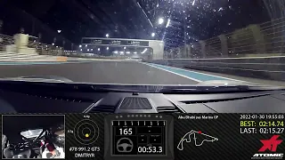Onboard video Abu Dhabi Yas Marina GP with chicane,  Porsche 991.2 GT3, 02:14.111