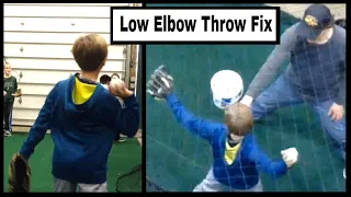 Fix low elbow throw - Help youth baseball players throw correctly.