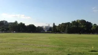 Marine One landing on White House South lawn