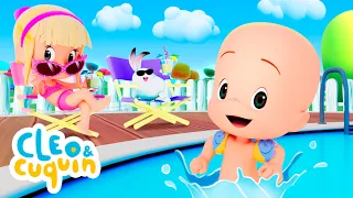 Learn to swim with Cuquin and the swimming song | Nursery rhyme for babies with Cleo and Cuquin