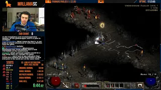 Diablo 2 - Hell Hardcore Necro Speedrun - THIS RUN IS ON FIRE