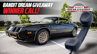 Bandit Dream Giveaway Winner's Call!  Lucky Guy Finds Out He Won Trans Am Signed by Burt Reynolds!