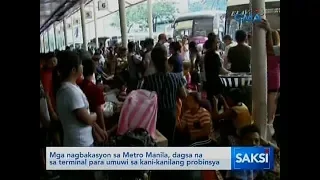 Saksi: Mga nagbakasyon sa Metro Manila, dagsa na sa terminal para umuwi sa kani-kanilang probinsya