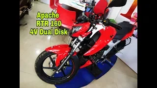 New 2018 TVS Apache RTR 160 4V RED color Walkaround Review in Hindi