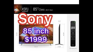 Sony X91J 85 Inch TV: Full Array LED 4K Ultra HD Smart Google Dolby Vision HDR KD85X91J- 2021 Model