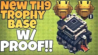 New Town Hall 9 (TH9) Trophy Base 2018 | TH9 Trophy Pushing Base | Clash of Clans