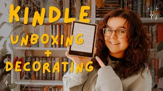 Becoming a Kindle girlie ✨ ASMR unboxing + decorating the Kindle Paperwhite Signature Edition