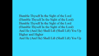 Humble Thyself in the Sight of the Lord