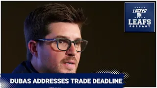 Toronto Maple Leafs GM Kyle Dubas addresses trade deadline, team returns against Blue Jackets