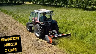 NOWY ORKAN KTKS Koszenie w podmokłych warunkach! Gęsta trawa  ORKAN KTKS 220  Massey i Ferguson 3060