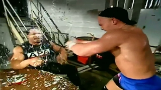 Crash Holly pours beer on Faarooq, then challeges him to a match - 720p ᴴᴰ - WWF 5/25/00