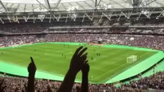 West Ham walk out at London stadium Stratford