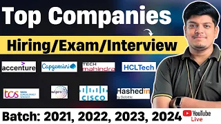 Accenture, TCS, Capgemini, Cisco, HCLTech, Wipro, Deloitte Mnc's Hiring/Exam/Interview Process 2024