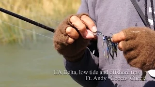 Bass fishing low tide & offshore, CA Delta!