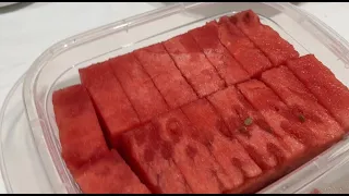 Simple and easy way to cut a watermelon