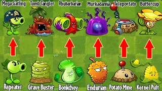 PvZ 2 Discovery - All Plants Evolution NOOB - PRO (v9.9.1 New Plant)