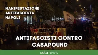 Napoli, corteo antifascista contro casapound