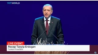 Turkish President Recep Tayyip Erdogan speaks at World Humanitarian Summit's opening ceremony