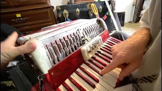 How to Open Your Accordion and Fixed a Jammed Piano Key - How the Accordion Buttons Work