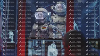 German astronauts testing spacesuit