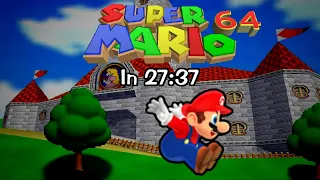 [Speedrun] Super Mario 64 in 27:37 (New PB)