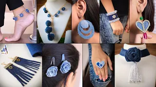 11 DIY Fashion Jewelry !!.. Making From Old Jeans - Daily Wear Jewelry