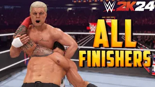 WWE 2K24 ALL FINISHERS !!!