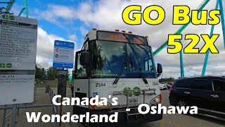 4K GO Bus Route 52X Ride from Canada's Wonderland to Oshawa GO (Duration 1h 45min)