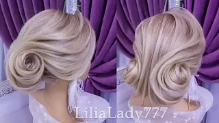 Свадебная,Вечерняя Прическа.Красивая Прическа.Beautiful Wedding Hairstyle