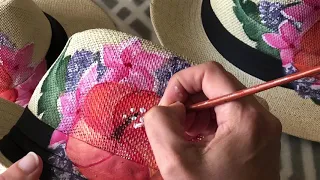 Hand painted fedora and Panama hats collection by Carolina Vaughan founder of Vaughan’s Collection