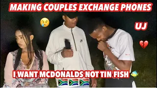 Making couples switching phones for 60sec 🥳 SESSION 2 ( 🇿🇦SA EDITION )|EPISODE 10 |