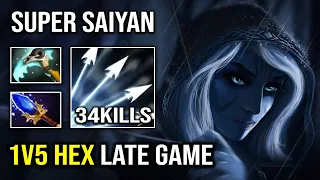 Brutal HEX 1v5 Late Game Super Saiyan Drow Ranger Against Morphling Dota 2