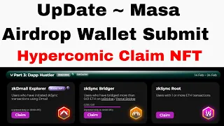 UpDate  ~ Masa Airdrop Wallet Submit | zkSync NFT Claim | Hypercomic Claim NFT