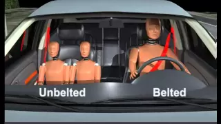 Orlando Car Accident -  Occupant Without Seat-belt Ejection Animation