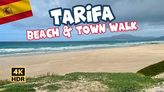 TARIFA - Cadiz, Spain - Beach and Old Town Walking Tour - 4K