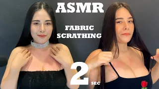 ASMR fast and aggressive on scrathing Fabric Cloth, with Tk,tk,tk,sk,sk,ck,mouth sounds - 2 sec Span