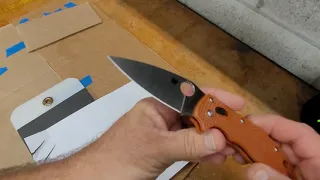 Rex 45 Spyderco Manix and S90V Benchmade Proper factory edge retention testing. How did this pair do