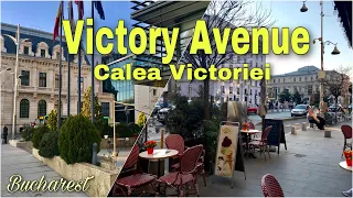 [4K] 🇷🇴 Victory Avenue | Calea Victoriei | Walking Tour | Bucharest | Romania