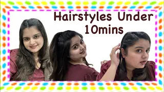 Hairstyles Under 10mins | Easy Hairstyles | Rasika Salagre