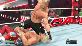 wwe 2k23 Brock Lesnar DESTROYS Cody Rhodes Monday Night RAW #wwe #raw #brocklesnar #romanreigns