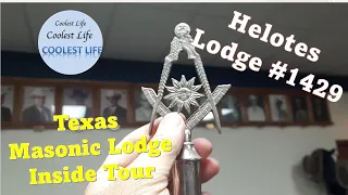 Masonic - Helotes #1429 - Texas - Nice Ballot Box - Eastern Star, York Rite, Rainbow represented