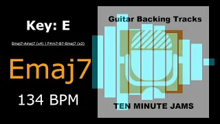 Waltz - Guitar Backing Track in E -134 bpm