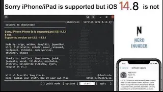 FIXED | Sorry iPhone/iPad is Supported, but iOS 14.8 is not || Checkra1n IOS 14.8 Jailbreak 2021